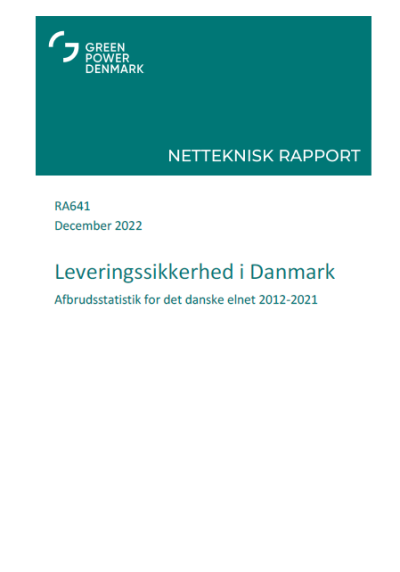 RA641 - Leveringssikkerhed i Danmark. Afbrudsstatistik for det danske elnet 2012-2021